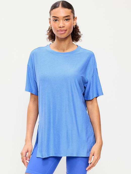 CloudMotion Short-Sleeve Tunic - Cloisonne