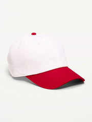 Baseball Hat for Men - Red Two Tone