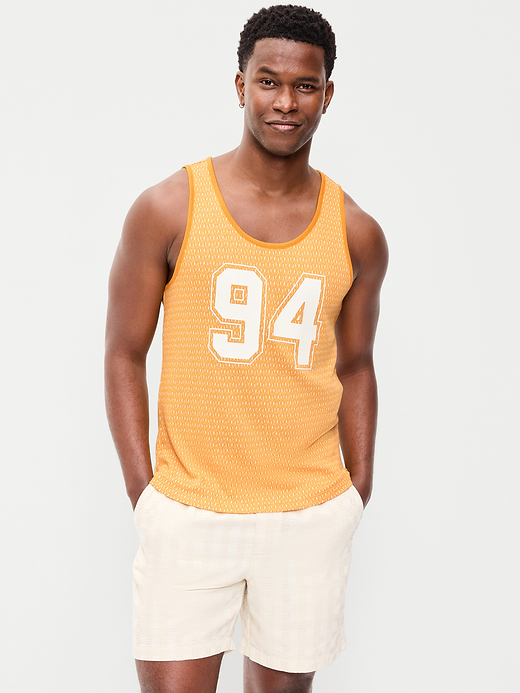 Relaxed Textured Jacquard Tank - Sunflower Gold