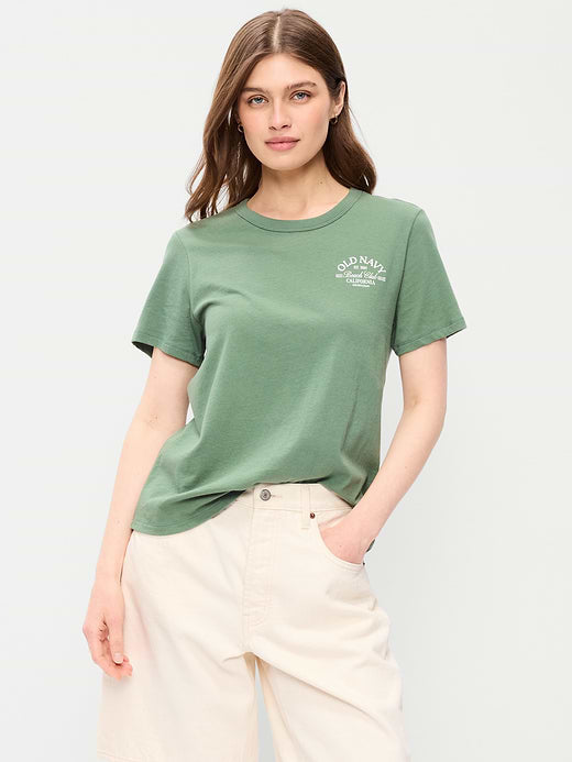EveryWear Crew-Neck Logo-Graphic T-Shirt - Dried Herb