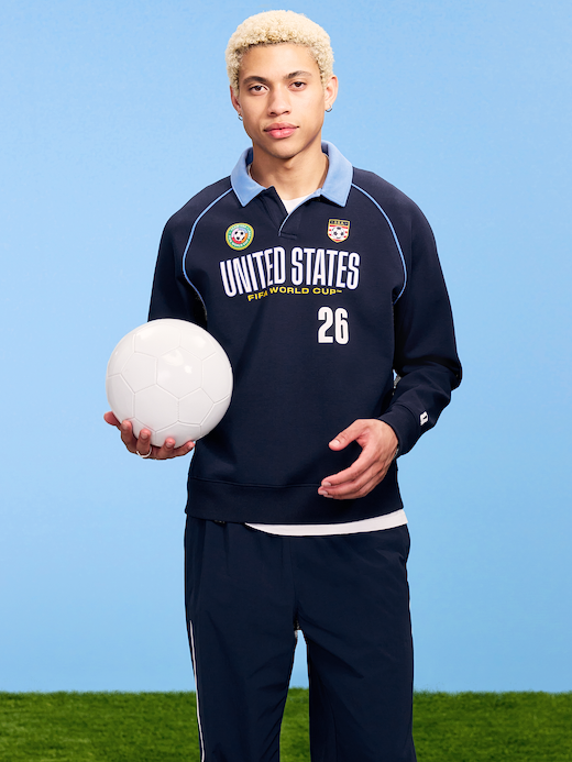 FIFA World Cup 26™ USA Dynamic Fleece Collared Graphic Sweatshirt for Men - USA