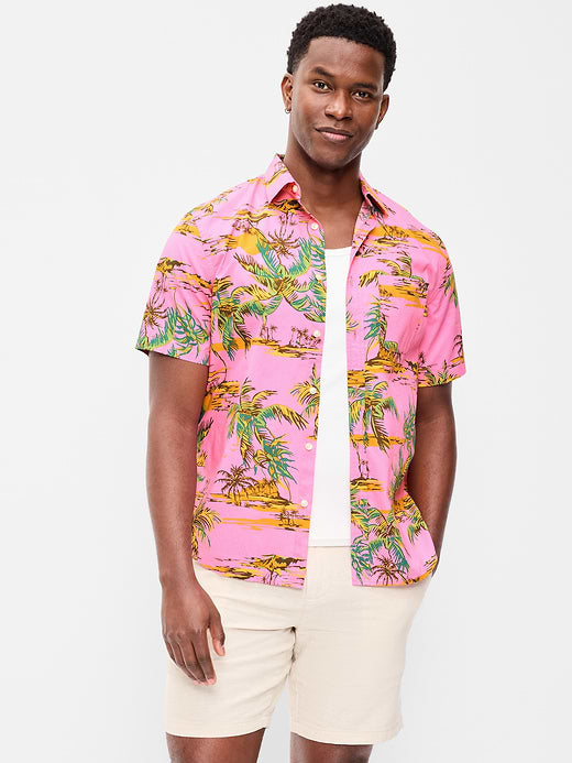 Classic Fit Everyday Shirt - Pink Scenic