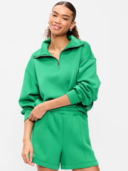 Bounce Fleece Half-Zip Pullover Sweatshirt - Green Mangrove