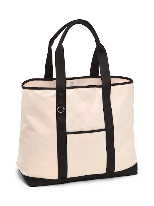 Large Canvas Tote Bag - Vanilla Cream