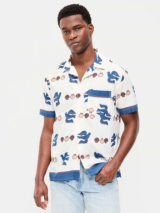 Short-Sleeve Camp Shirt - Blue Dove