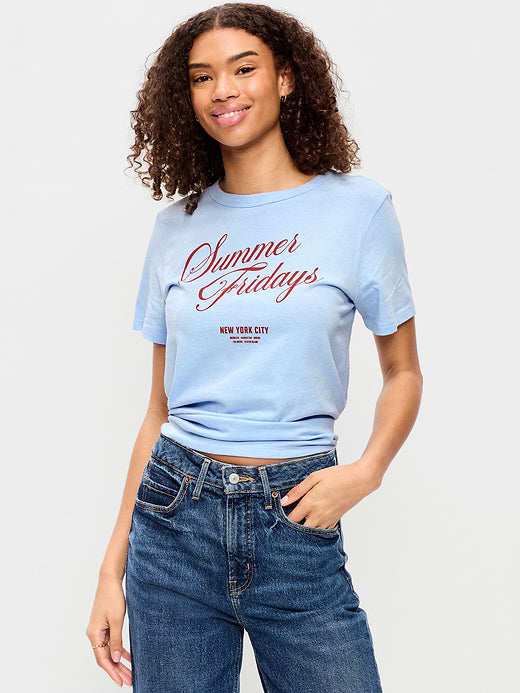 EveryWear Crew-Neck Graphic T-Shirt - Sky Maintenance