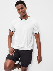 Modern Tech Ringer T-Shirt - Calla Lily White