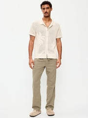 90's Straight-Fit Linen-Blend Pants - Birch Leaf