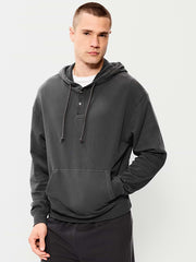 French Terry Pullover Hoodie - Gray