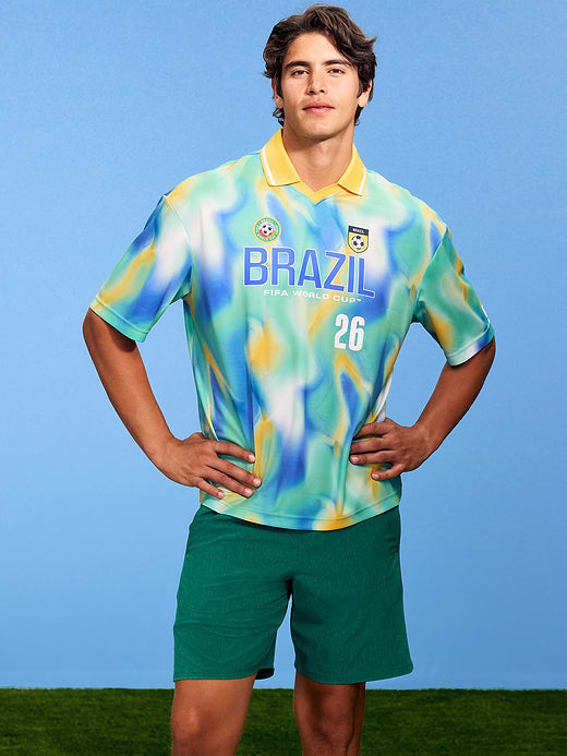 FIFA World Cup 26™ Brazil Lifestyle Collared Jersey T-Shirt for Men - Brazil