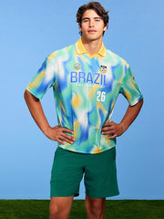 FIFA World Cup 26™ Brazil Lifestyle Collared Jersey T-Shirt for Men - Brazil