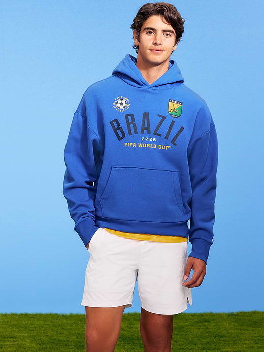 FIFA World Cup 26™ Brazil Oversized Pullover Hoodie for Men - Brazil