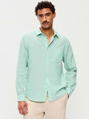 Classic Fit Linen-Blend Shirt - Palo Verde