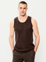 Relaxed Sweater Tank - Brown