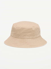 Washed Canvas Bucket Hat for Men - Pale Khaki
