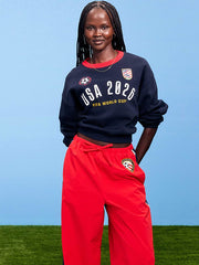 FIFA World Cup 26™ USA Oversized Graphic Sweatshirt for Women - Navy