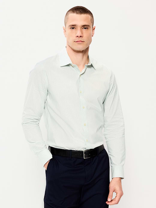 Slim Fit Pro Signature Performance Dress Shirt - Green/Purple