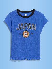 FIFA World Cup 26™ Japan Smocked Graphic T-Shirt for Women - Japan