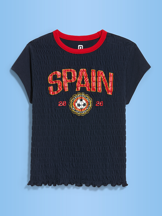 FIFA World Cup 26™ Spain Smocked Graphic T-Shirt for Women - Spain