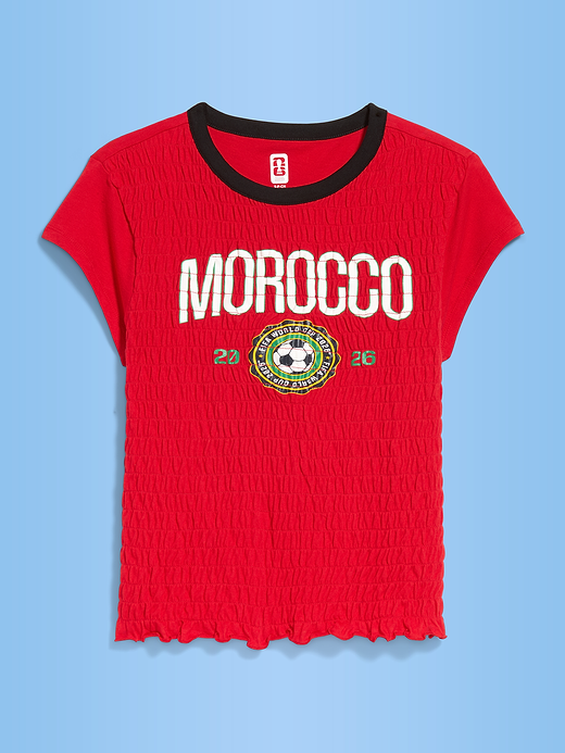 FIFA World Cup 26™ Morocco Smocked Graphic T-Shirt for Women - Morocco