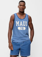 Relaxed Textured Jacquard Tank - Rhapsody in Blue