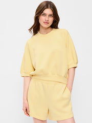 Bounce Fleece Dolman-Sleeve Top - Sweet Butter