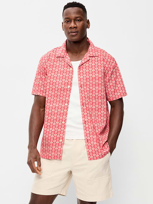 Short-Sleeve Camp Shirt - Seashell