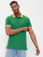 Classic Fit Pique Polo - Emerald Pigment
