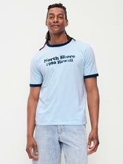Graphic Ringer T-Shirt - Sky Maintenance