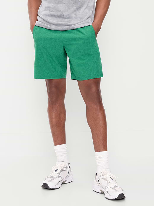 StretchTech Woven Workout Shorts -- 7-inch inseam - Green Mangrove