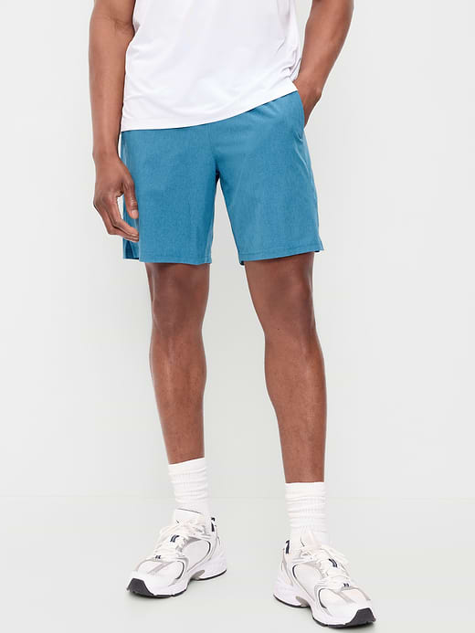 StretchTech Woven Workout Shorts -- 7-inch inseam - Distorted Blue