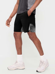 Essential Woven Workout Shorts -- 7-inch inseam - Black Print