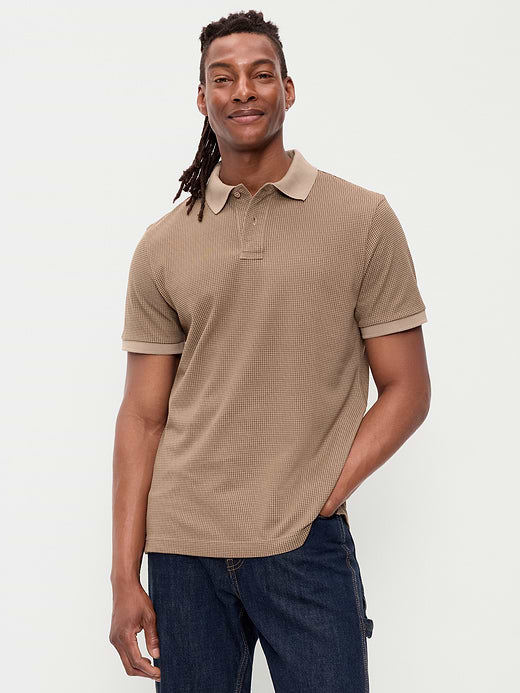 Classic Fit Pique Polo - Houndstooth