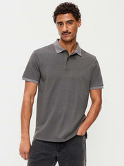Classic Fit Pique Polo - Gray Houndstooth