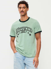 Fleetwood Mac™ Ringer T-Shirt - Milky Jade Green