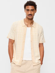 Short-Sleeve Sweater Shirt - Sea Salt