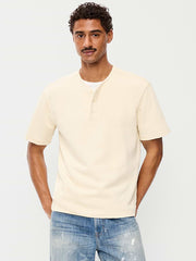 Heavyweight Henley T-Shirt - Butter Cream