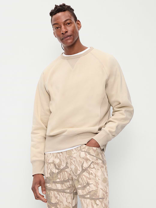 Oversized Heavyweight Crew-Neck Sweatshirt - Wish Bone