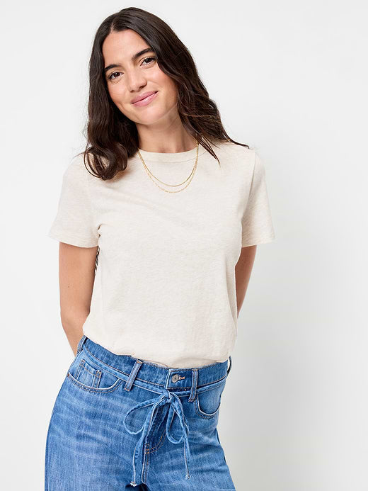 EveryWear Crew-Neck T-Shirt - Oatmeal Heather