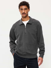 Workwear Collared Fleece Chore Pullover - Panther