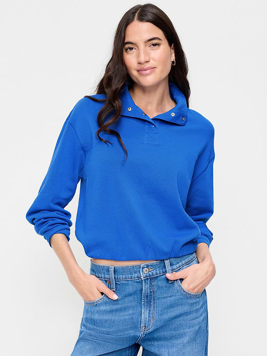SoComfy Funnel-Neck Sweatshirt - Blue Moon
