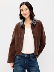 Cropped Barn Jacket - Earthen