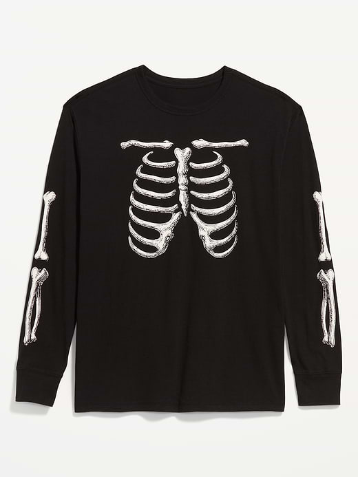 Loose Rotation Long-Sleeve Graphic T-Shirt - Black Jack