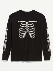Loose Rotation Long-Sleeve Graphic T-Shirt - Black Jack