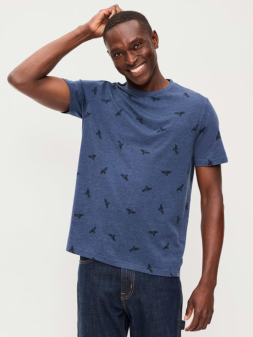 Crew-Neck T-Shirt - BLUE BIRD FA16