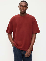 Oversized Heavyweight Garment-Washed T-Shirt - Emberglow