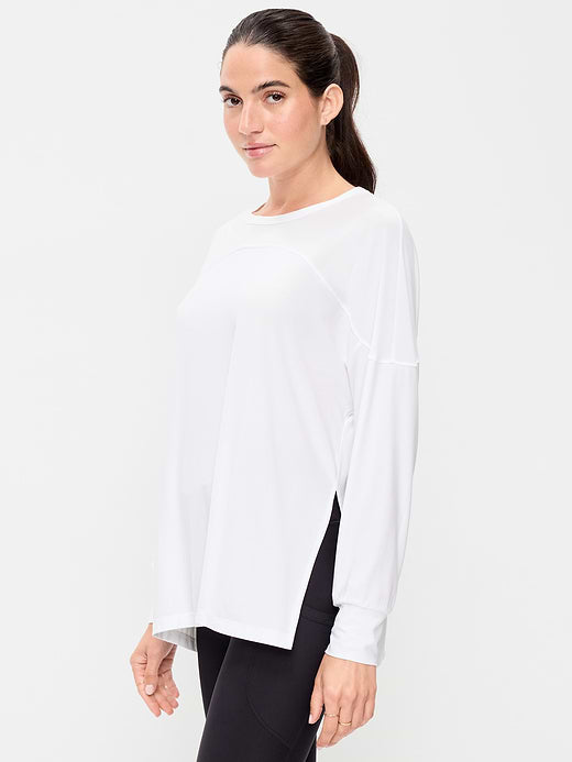 CloudMotion Long-Sleeve Tunic - Magnolia