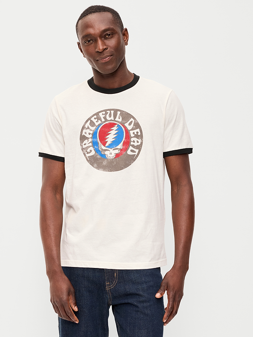 Grateful Dead™ Ringer T-Shirt - Sea Salt