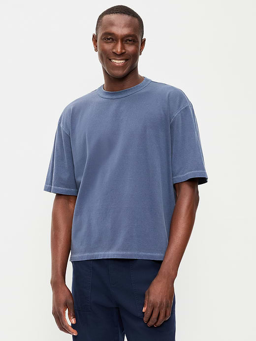 Garment-Dyed Heavyweight Cropped T-Shirt - Night Life