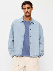 Denim Coach Jacket - Light Wash